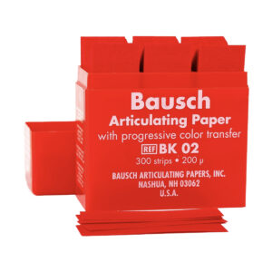 Артикуляционная бумага BK 02, 200 мкрн, прямая, 300л, красная Articulating paper