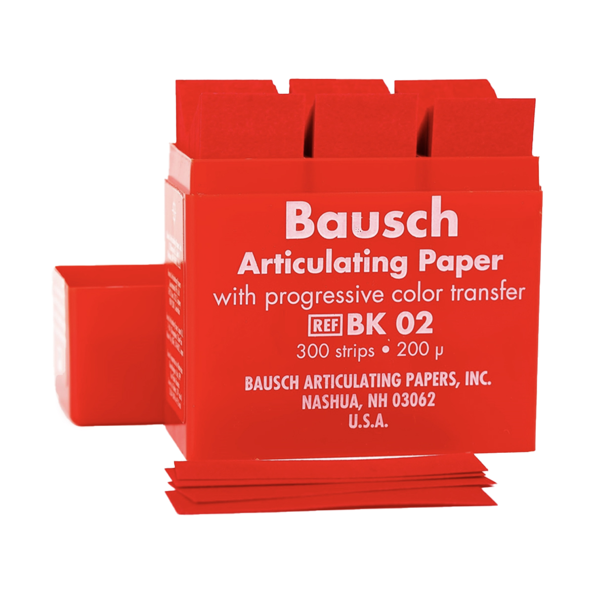 Артикуляционная бумага BK 02, 200 мкрн, прямая, 300л, красная Articulating paper