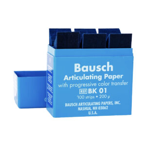 Артикуляционная бумага BK 01, 200 мкрн, прямая, 300л, синяя Articulating paper
